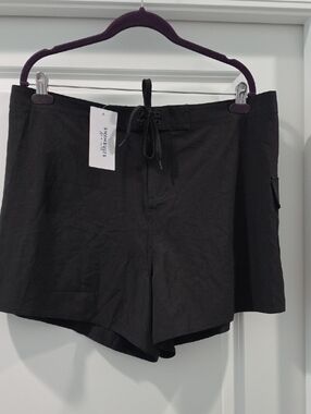 Swimsuits For All Black Drawstring Swim Shorts